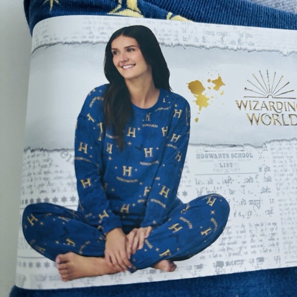 Harry Potter 2-Piece Lounge Set Ladies 3X Blue and gold - Picture 3 of 3